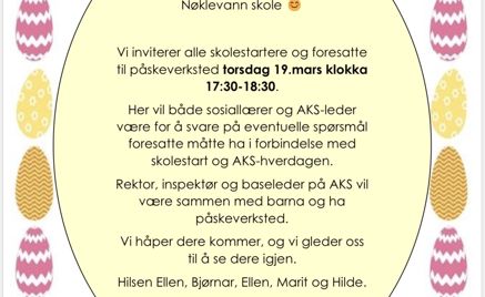 Påskeverksted for skolestartere 2026