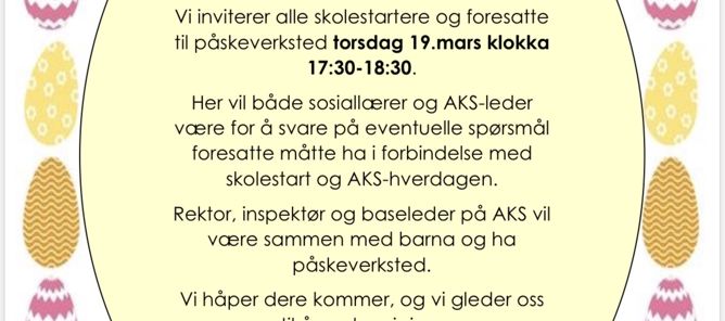 Påskeverksted for skolestartere 2026