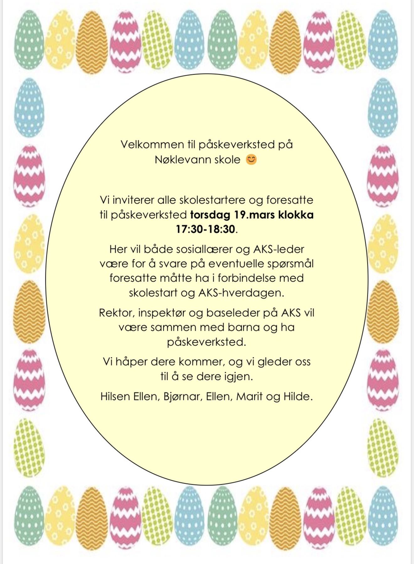 Påskeverksted for skolestartere 2026